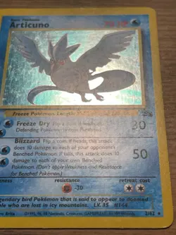 Articuno 2/62 Fossil Holo rare 1999 WOTC unlimited Pokemon TCG - Image 2