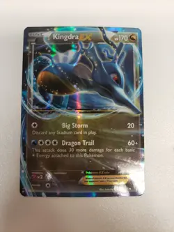 Pokemon TCG Kingdra EX 73/124 Fates Collide 2016 Ultra Rare LP - Image 1