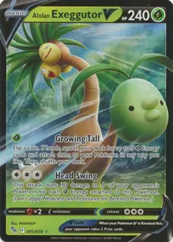 Pokemon Go TCG Alolan Exeggutor V Ultra Rare 005/078 - Image 1
