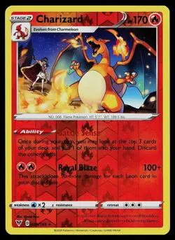 Pokemon SWSH04: Vivid Voltage 025/185 Charizard Reverse Holo - Image 1