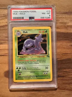 1999 Pokemon Fossil Muk Holo PSA 8 PSA # 49815286 - Image 3
