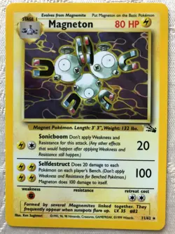 Pokemon Fossil Holo Magneton #11 - Image 1