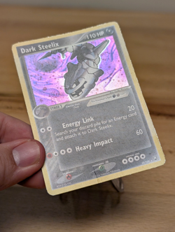 2004 EX Team Rocket Returns Dark Steelix Foil Mouth SWIRL Vtg 10/109 HP-Damage - Image 2
