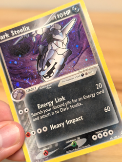 2004 EX Team Rocket Returns Dark Steelix Foil Mouth SWIRL Vtg 10/109 HP-Damage - Image 4