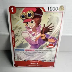 Promo, Koala P069-P, red straw hat logo 1, otton, ne piece card, english - Image 1