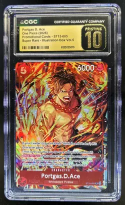2026 One Piece Promo Portgas D Ace Super Rare Illustration #005 BGS 10 PRISTINE - Image 1