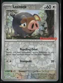 Lechonk GameStop Promo 154/198 Reverse Holo - Pokemon TCG Scarlet & Violet Base - Image 1