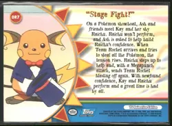 Pokemon Topps "Stage Fight" OR7 Orange Islands Blue Logo - Image 2