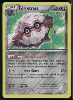 Pokemon TCG Forretress 60/106 Reverse Holo Flashfire 2014 - Tomokazu Komiya Art. - Image 1