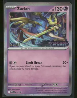 Zacian MEP 015 STAFF - Pokemon TCG Phantasmal Flames 2025 Promo NM - Image 1