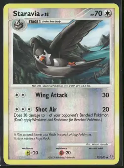 Staravia 52/100 Reverse Holo - Pokemon TCG Stormfront - Image 1