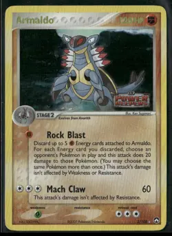Pokemon TCG Armaldo 3/108 Reverse Holo EX Power Keepers 2007 - Image 1