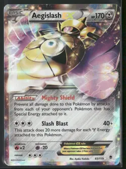 Pokemon TCG Aegislash EX 65/119 Ultra Rare Phantom Forces - Image 1