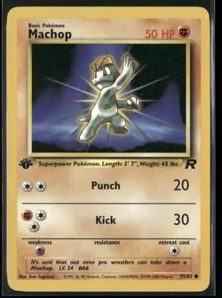 Machop 59/82 1st Edition - Pokemon TCG Team Rocket - Image 1