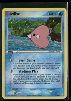 Luvdisc 7/100 Holo - Pokemon TCG Crystal Guardians - Image 1