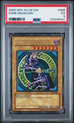2002 YU-GI-OH! STARTER DECK: YUGI #006 DARK MAGICIAN PSA 5 - Image 1