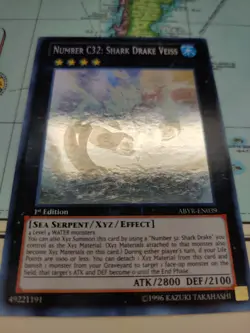 Number C32: Shark Drake Veiss ABYR-EN039 Ghost Rare LP 1st Yugioh - Image 1