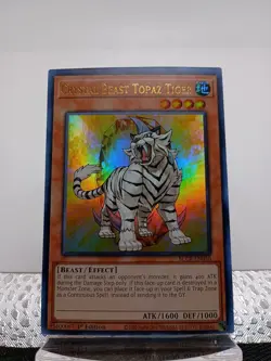 3x Yugioh! Crystal Beast Topaz Tiger - BLCR-EN050 - Ultra Rare - 1st Edition NM - Image 1