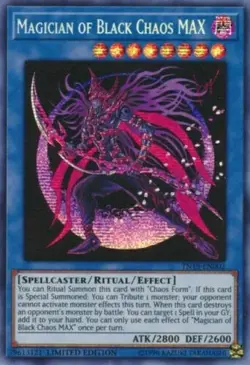 YUGIOH! TN19-EN002 MAGICIAN OF BLACK CHAOS MAX Prismatic Secret Rare - Image 1
