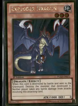 Exploder Dragon PGLD-EN071 1st Edition - Yu-Gi-Oh! TCG Gold Rare - Image 1