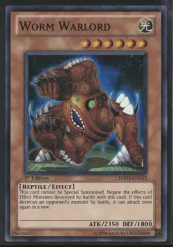 Worm Warlord HA03-EN053 1st Edition - Yu-Gi-Oh! TCG Super Rare - Image 1