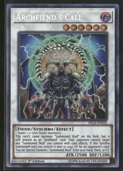 Archfiend's Call FIGA-EN032 1st Edition - Yu-Gi-Oh! TCG Secret Rare - Image 1