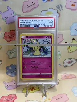 Pokemon TCG Cards Mimikyu SM163 Black Star Promo Holo PSA 9 - Image 1