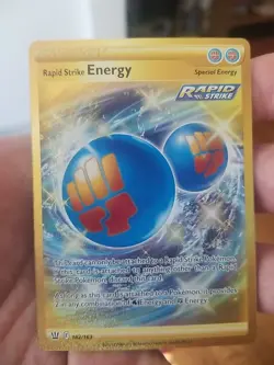 Rapid Strike Energy 182/163 Battle Styles Gold Secret Rare Pokemon Card - Image 1
