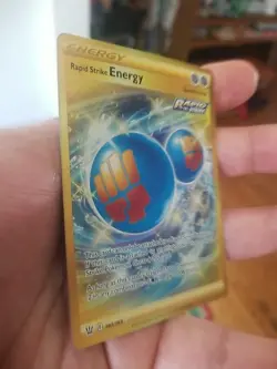 Rapid Strike Energy 182/163 Battle Styles Gold Secret Rare Pokemon Card - Image 3
