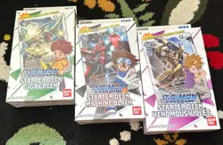 Bandai 2021 - Digimon Card Starter Deck LOT Green Black Violet : ST-4 5 6 NEW - Image 1
