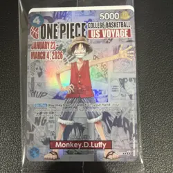 One Piece College Basketball US Voyage Monkey.D.Luffy Card - Image 1