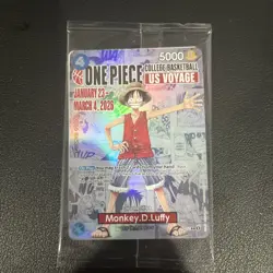 One Piece College Basketball US Voyage Monkey.D.Luffy Card - Image 1