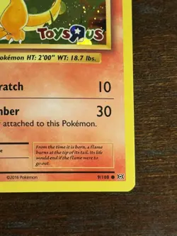 Charmander 9/108 Toys R Us STAMPED Promo HOLO Pokemon Card NM-/LP+ - Image 4
