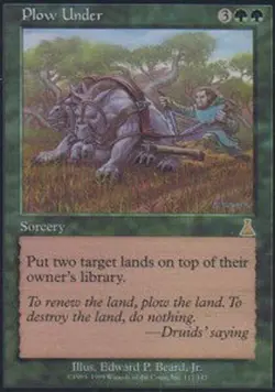 1x Plow Under Moderate Play MTG Magic - Kid Icarus - - Image 1