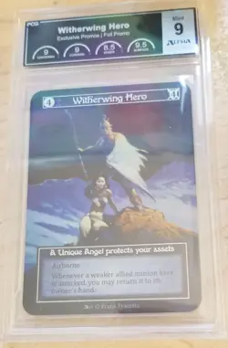 Sorcery Witherwing Hero Promo Foil Alpha Investments Graded PCG 9 - Image 1