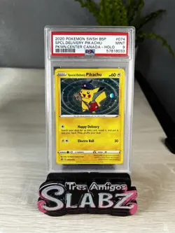 2020 Pokemon Special Delivery Pikachu Pokemon Center Exclusive Promo PSA 9 Mint - Image 1