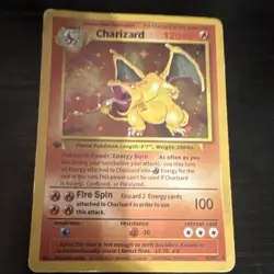 Pokemon Charizard Base Set 4/102 Holo Rare 1999 Wizards Copyright by Wizards - Image 1