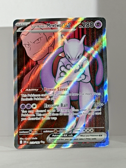 Pokemon TCG Team Rocket's Mewtwo ex 213/182 Destined Rivals Holo Full Art NM+ - Image 3