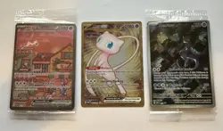 Pokemon 151 UPC Promo Set Mew 053, Mewtwo 052, Metal Mew 205 (NM)/Sealed - Image 1