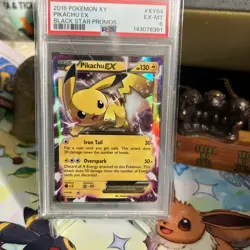 Pokemon Pikachu EX XY Black Star Holo Promo XY84 PSA 6 - Image 1