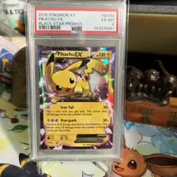Pokemon Pikachu EX XY Black Star Holo Promo XY84 PSA 6 - Image 2