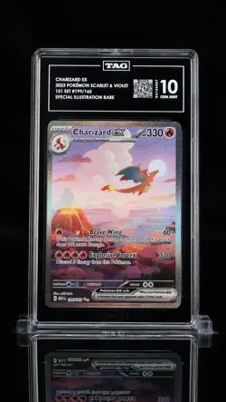 Pokemon Charizard ex 151 EN Special Illustration Rare #199 TAG 10 Gem Mint - Image 5