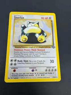 Pokemon TCG Snorlax 27/64 Jungle Regular Non-Holo Rare WOTC Vintage 1999 - MP - Image 1