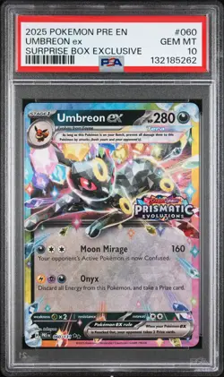 Umbreon Ex Pokemon Pre En-Prismatic Evolutions 060 NM PSA 10 - Image 1
