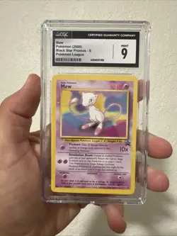 2000 POKEMON PROMO BLACK STAR POKEMON LEAGUE #8 MEW CGC-9 MINT - Image 1