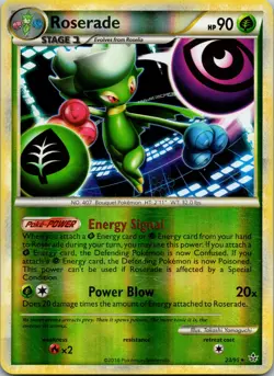 Roserade 23/95 Unleashed Reverse Holo Pokemon TCG LP - Image 1
