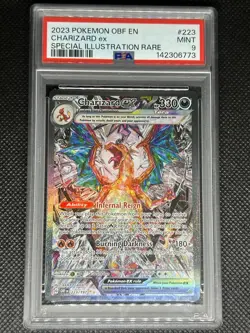 2023 Pokemon Obsidian Flames Charizard ex #223 Special Illustration Rare PSA 9 - Image 1