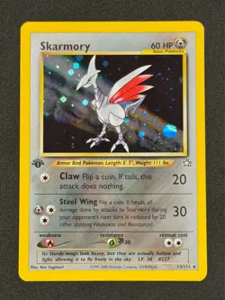 Pokemon TCG Neo Genesis 1st Edition #13/111 Skarmory Holo Rare Beautiful - Image 1