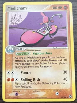 Medicham 34/108 Pokemon TCG EX Power Keepers Uncommon Moderate Play MP - Image 1