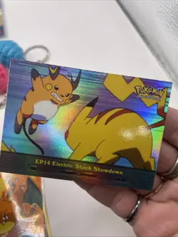 Topps Pokemon EP14 Electric Shock Showdown Rainbow Foil Blue Label NM - Image 1